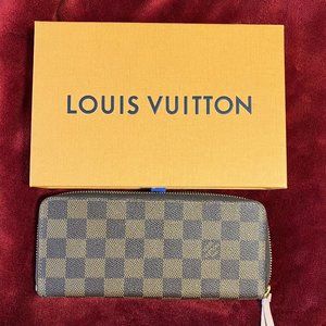 Louis Vuitton Clemence Wallet Damier Ebene | Rose Ballerine